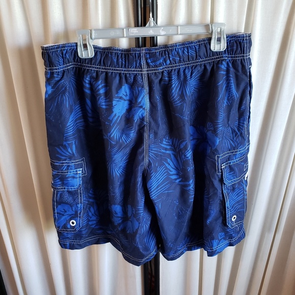 Cascade Sports sz L men's blue Hawaiian swim short - Picture 2 of 6